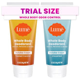 Lume toasted coconut mini-tube showing travel-size odor control all over the body