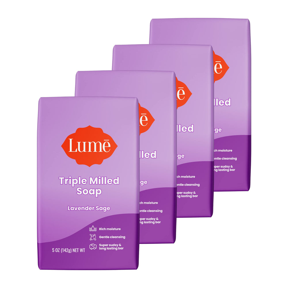 Lume triple milled bar soap delivers rich moisture with creamy lather for daily cleansing