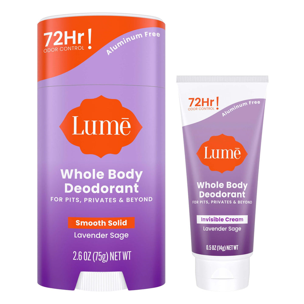 Lume Invisible Cream Mini application demonstrates quick, even coverage for hard-to-reach areas.