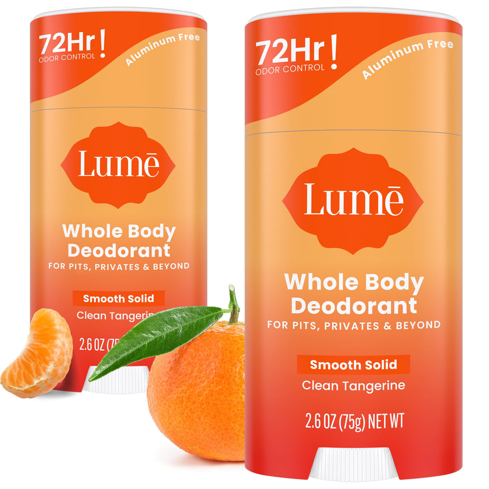 Lume whole body deodorant smooth solid stick delivers all-day odor control