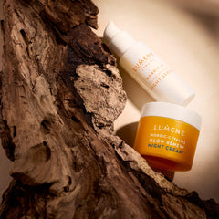 Lumene Nordic-C Valo Glow Renew Night Cream texture on skin for hydration.