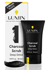 Lumin Charcoal Scrub Deep Detox bottle for a refreshed look