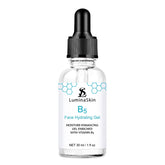 LuminaSkin Hydrating B5 Gel jar close-up showing rich moisture for all-day hydration