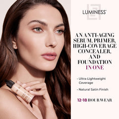 Luminess Air Silk airbrush-tool enables flawless application with long-wearing, water-resistant results