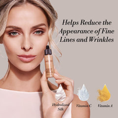Luminess Air Silk application-motion demonstrates smooth, even coverage on the skin