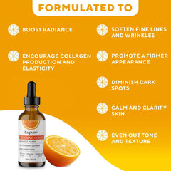 Lupure Vitamin C Serum dropper demonstrates precise daily application.