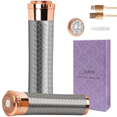 Lurini facial hair remover silver device ready for on-the-go grooming