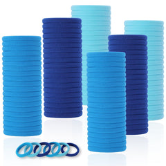 LuSeren blue hair ties seamless nylon 120pcs for smooth, damage-free ponytails.