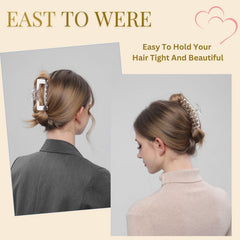 LuSeren clear clip on thick hair demonstrates secure grip without slipping