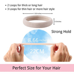 LuSeren large soft seamless nylon elastics blonde for gentle hold without snag.