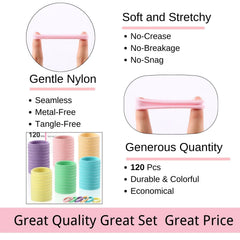 LuSeren hair ties in light colors coordinate with outfits.