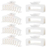 LuSeren white hair clip 4.3-inch open jaw for secure all-day hold.