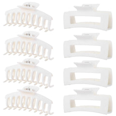 LuSeren white hair clip 4.3-inch open jaw for secure all-day hold.