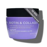 L LUSETA Luseta biotin collagen hair mask jar close-up for strengthened, glossy hair.