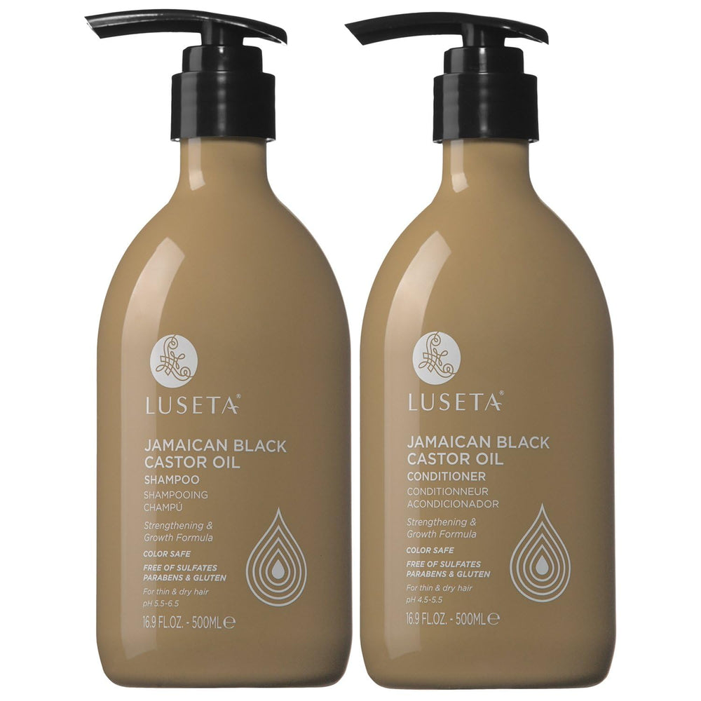 Luseta Castor Oil Shampoo bottle front view for dry hair hydration