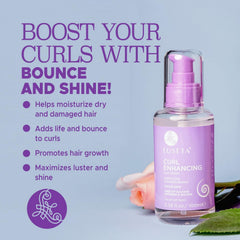 Luseta Curl oil application close-up shows smooth distribution for defined waves.