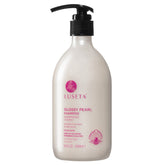 Luseta Glossy Pearl Shampoo bottle showing smoothing and shine.