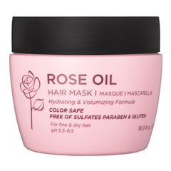Luseta rose oil hair mask jar with rich moisture for smoother, shinier hair