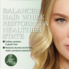 Luseta Tea Tree Shampoo argan oil detail emphasizes moisture restoration for damaged hair