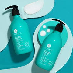 L Luseta thickening conditioner bottle front emphasizes moisture and strength for dry hair