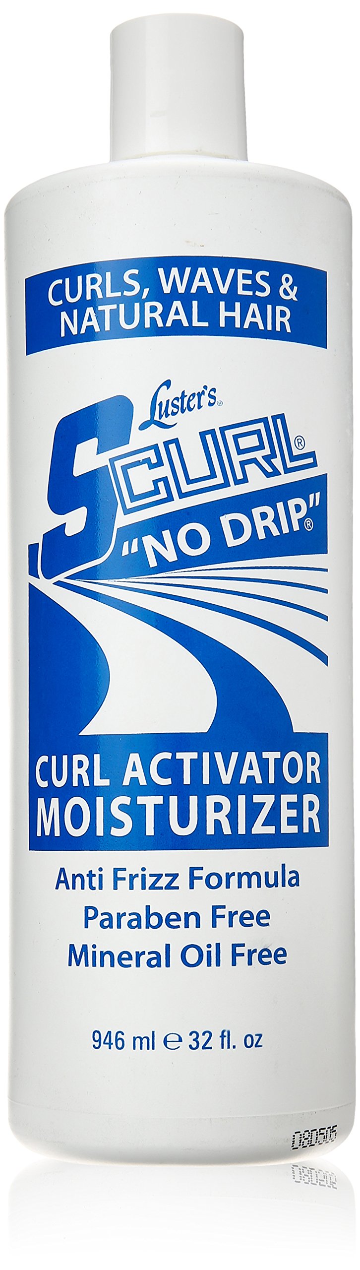 Luster's Scurl Right On Curl 32oz bottle front view delivers curl-friendly moisture.
