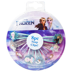 LUV HER Disney Frozen hair clips 8-pack front view for colorful, non-slip styling
