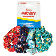 LUV HER Disney Mickey Scrunchies pack front showing four large designs for kids' hair