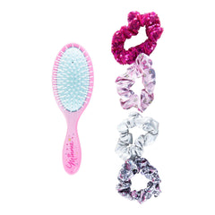LUV HER Minnie scrunchie 1 provides comfortable stretch for secure kid hairstyles.