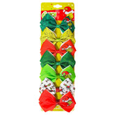Luv Her Grinch bows front view for festive 4-inch styling and effortless hair control.