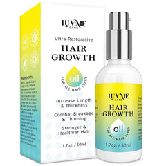 Luv Me Care Biotin Hair Growth Oil bottle with dropper for easy application and nourishment