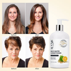Luv Me Care conditioner applying to hair promotes manageability and volume.
