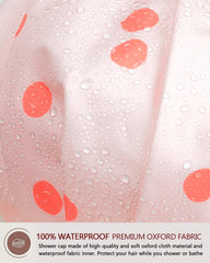 Luvruitaky shower cap adjustable-strap demonstrates fit for many head sizes and styles