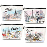Luvsweets Eiffel Tower makeup bag front view for organized travel and Paris-inspired style