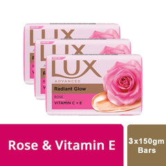 LUX Vitamin E infused soap nourishes skin while cleansing.