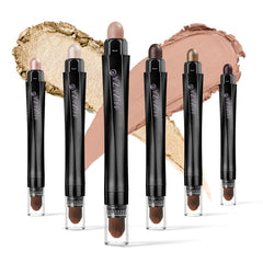 Luxaza 6pcs cream eyeshadow set showing cohesive color range for effortless looks