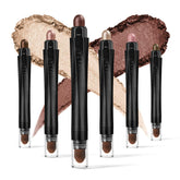 Luxaza 6pcs cream eyeshadow sticks packaging shows coordinated neutrals for quick, versatile looks.