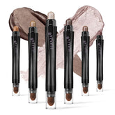 Luxaza 6pcs eyeshadow-stick collection showing coordinated neutrals for versatile looks.