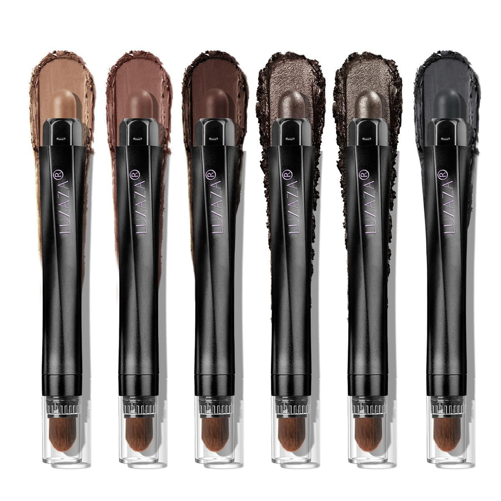 LUXAZA PRO 6PCS neutral eyeshadow set packaging for on-the-go makeup
