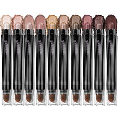 LUXAZA PRO brown eyeshadow stick set swatches for rich, even coverage.