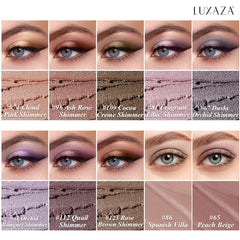 LUXAZA PRO Eyeshadow Stick close-up reveals silky texture for smooth glide and minimal clumping.