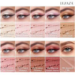 LUXAZA PRO neutral shimmer palette swatches for versatile daily shades