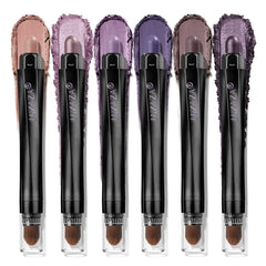 LUXAZA PRO Purple Eyeshadow Stick 6pc set packaging highlights long-lasting color.