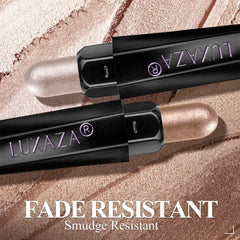 LUXAZA PRO Shimmer Eyeshadow Stick high-pigment colors offer bold shimmer for day-to-night looks.