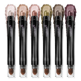 LUXAZA PRO Shimmer Eyeshadow Stick packaging closeup highlighting sleek design and easy grab-and-go use.