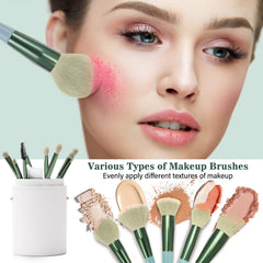 LUXBRU green travel case with brushes shown for on-the-go storage