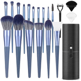 Luxbru makeup brush set in organizer case for tidy travel-ready storage