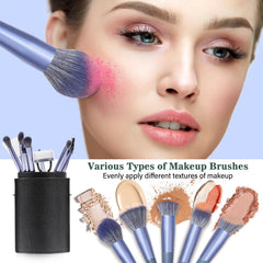 Luxbru makeup brush set with soft bristles for smooth blending and natural finish