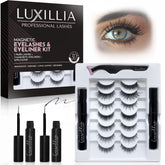 Luxillia magnetic eyelashes kit close-up lashes showing natural look and comfort