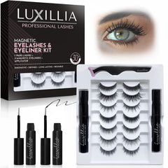 Luxillia magnetic eyelashes kit close-up lashes showing natural look and comfort