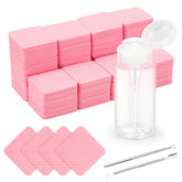 Luxiv lint-free pink nail wipes showing plush absorbency for polish removal